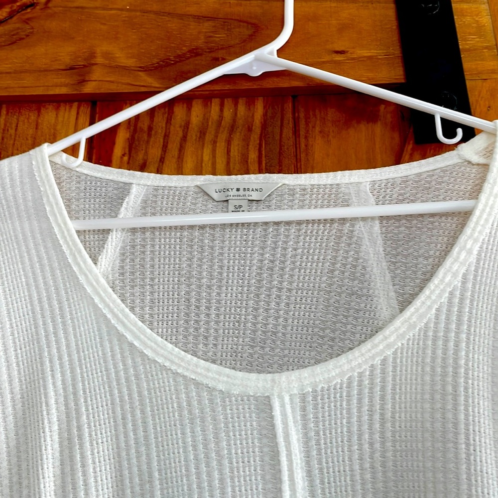 Size Sm, Lucky Brand shirt, cream color
